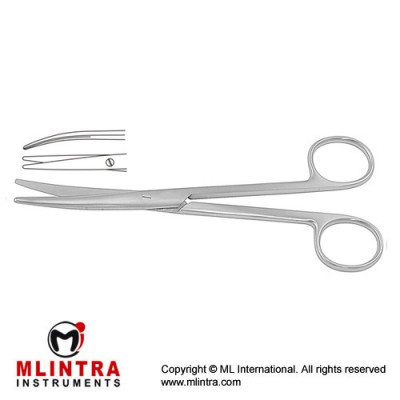 Lexer Dissecting Scissor Curved Stainless Steel, 16 cm - 6 1/4"